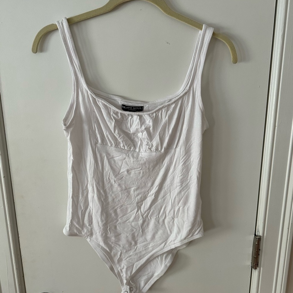 Nasty Gal Square Neck Ruched Body Suit